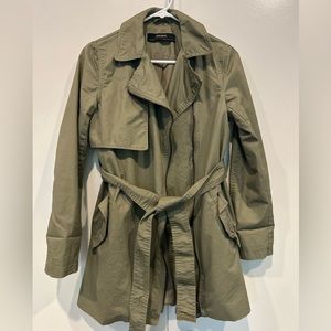 Zara belted trench coat - XS, army green